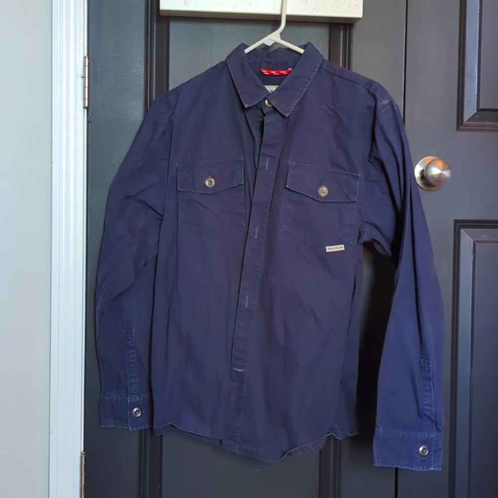 Iron & Resin blue canvas shirt jacket